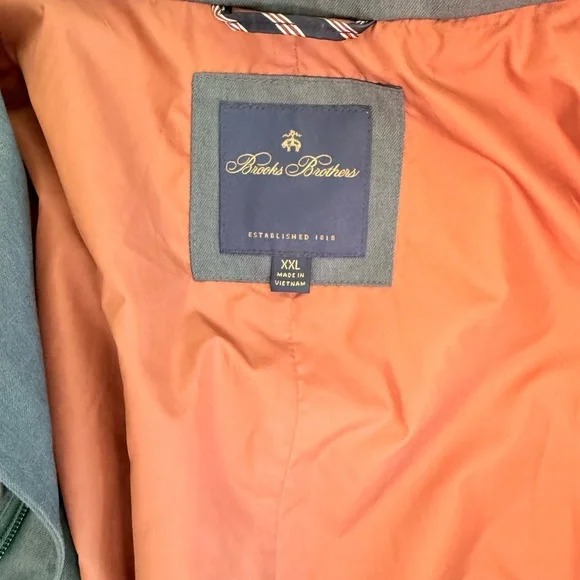 Brooks Brothers Teal Trench Coat - Picture 2 of 10